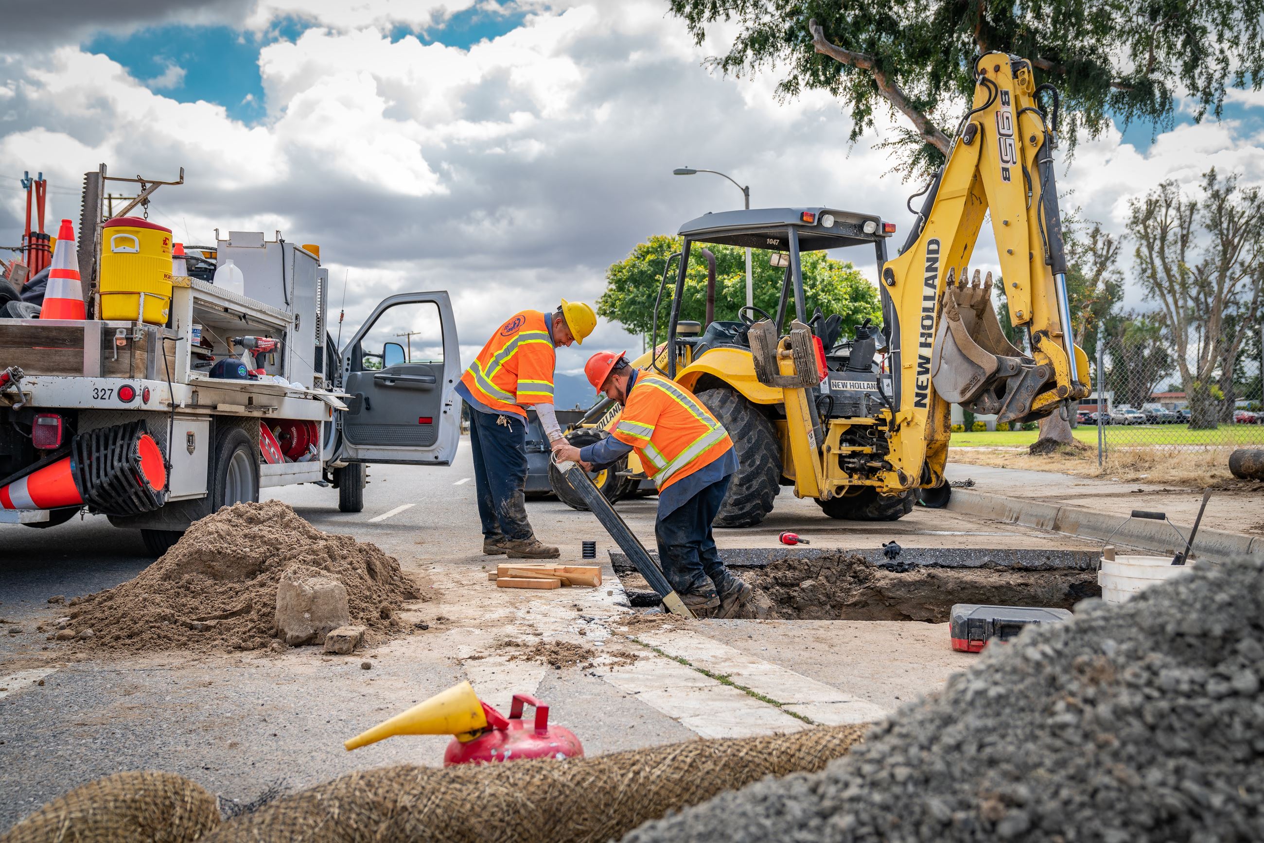 SBMWD employees at construction site